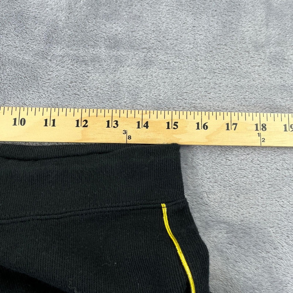Y2K Lauren Active Ralph Lauren Yoga Pants Womens M Black Excellent Yellow Piping - Picture 5 of 9